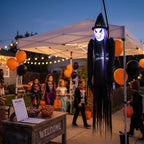 Halloween Inflatable Hanging Witch Light Up Outdoor Decor 182cm