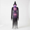 Halloween Inflatable Hanging Witch Light Up Outdoor Decor 182cm