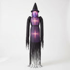 Halloween Inflatable Hanging Witch Light Up Outdoor Decor 182cm