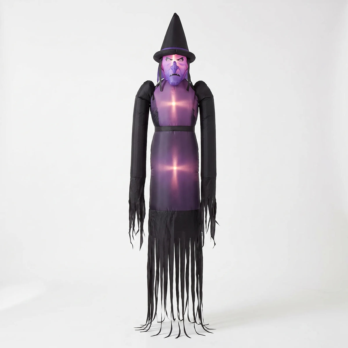 Halloween Inflatable Hanging Witch Light Up Outdoor Decor 182cm