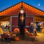 Halloween Inflatable Hanging Witch Light Up Outdoor Decor 182cm
