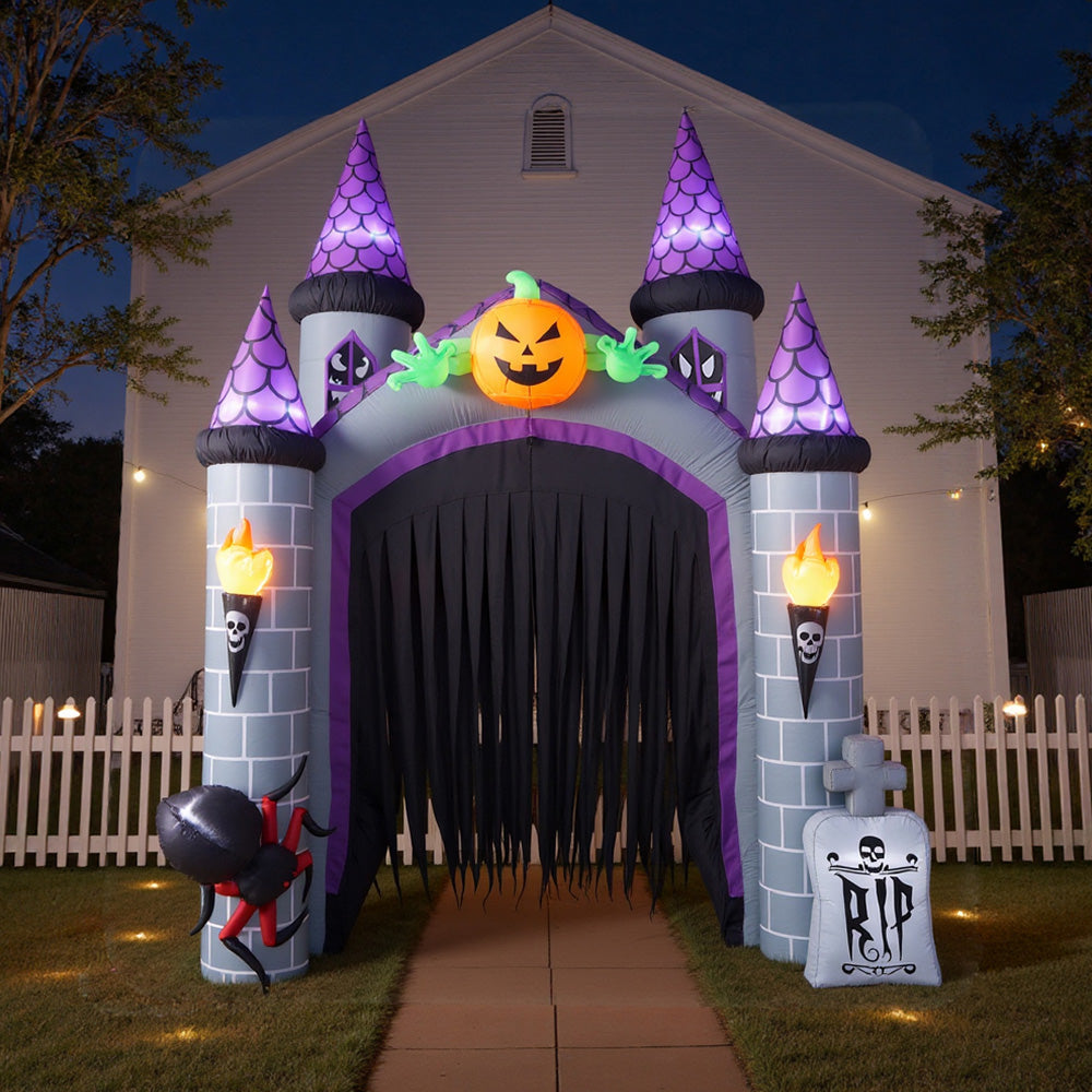 Halloween Inflatable Haunted House Walk Through Garden Decor 350cm