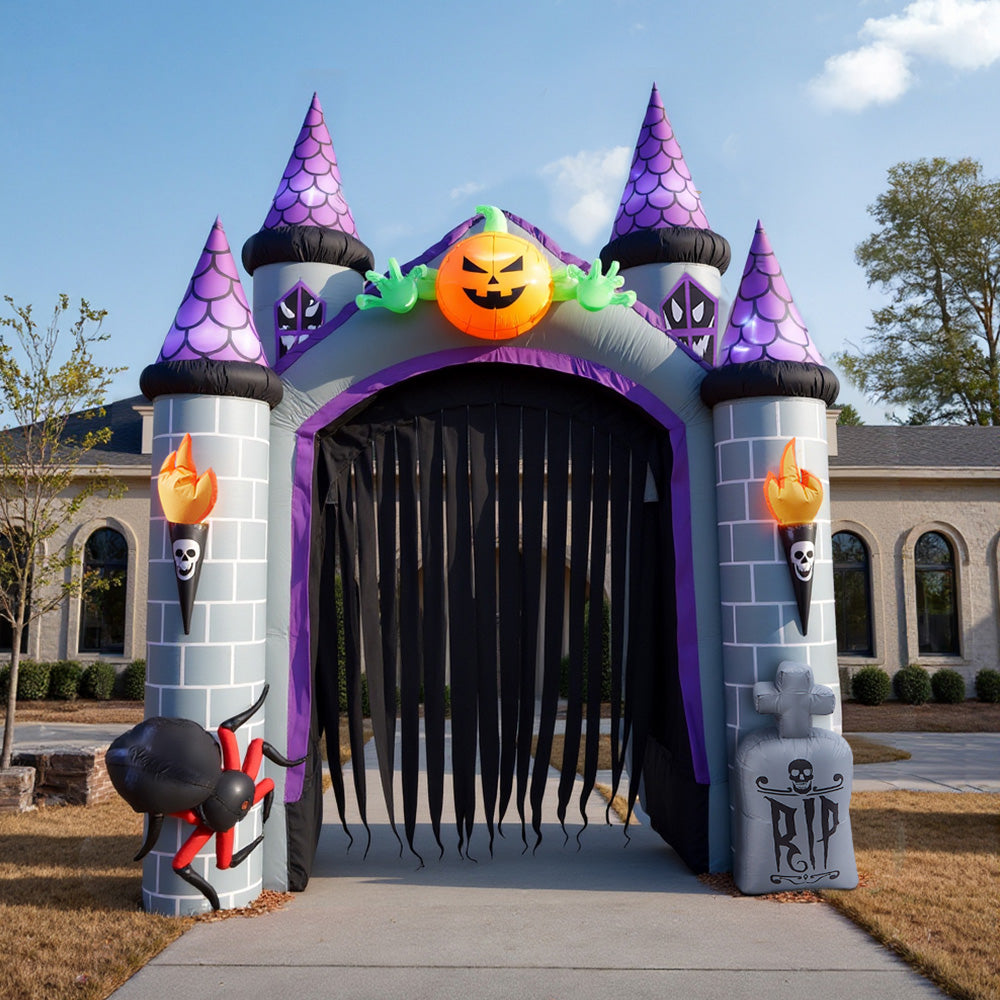 Halloween Inflatable Haunted House Walk Through Garden Decor 350cm