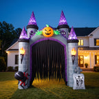 Halloween Inflatable Haunted House Walk Through Garden Decor 350cm