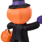 Halloween Inflatable Pumpkin Skeleton Outdoor Garden Decor LED 240cm