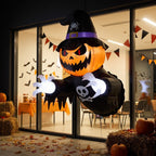 Halloween Inflatable Pumpkin Witch Outdoor Decor LED 150cm