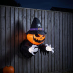 Halloween Inflatable Pumpkin Witch Outdoor Decor LED 150cm