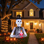 Halloween Inflatable Skeleton Light Up Outdoor Garden Decor 190cm