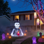 Halloween Inflatable Skeleton Light Up Outdoor Garden Decor 190cm