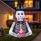 Halloween Inflatable Skeleton Light Up Outdoor Garden Decor 190cm