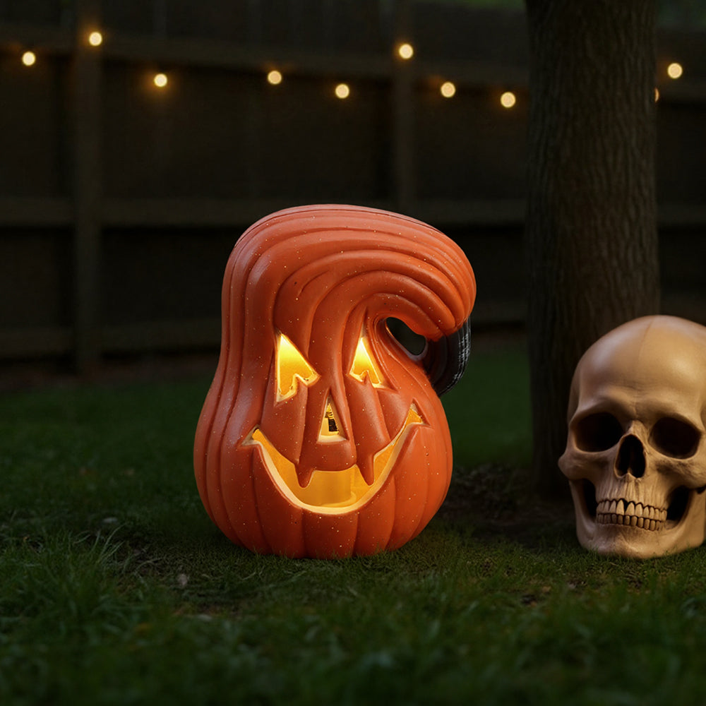 Halloween Pumpkin Jack O Lantern LED Battery Operated 13cm