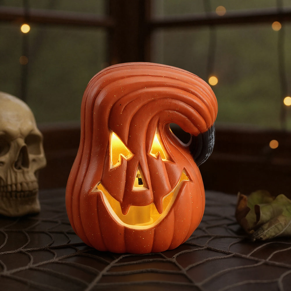Halloween Pumpkin Jack O Lantern LED Battery Operated 13cm