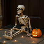 Halloween Skeleton Poseable Full Body Outdoor Garden Decor 35in