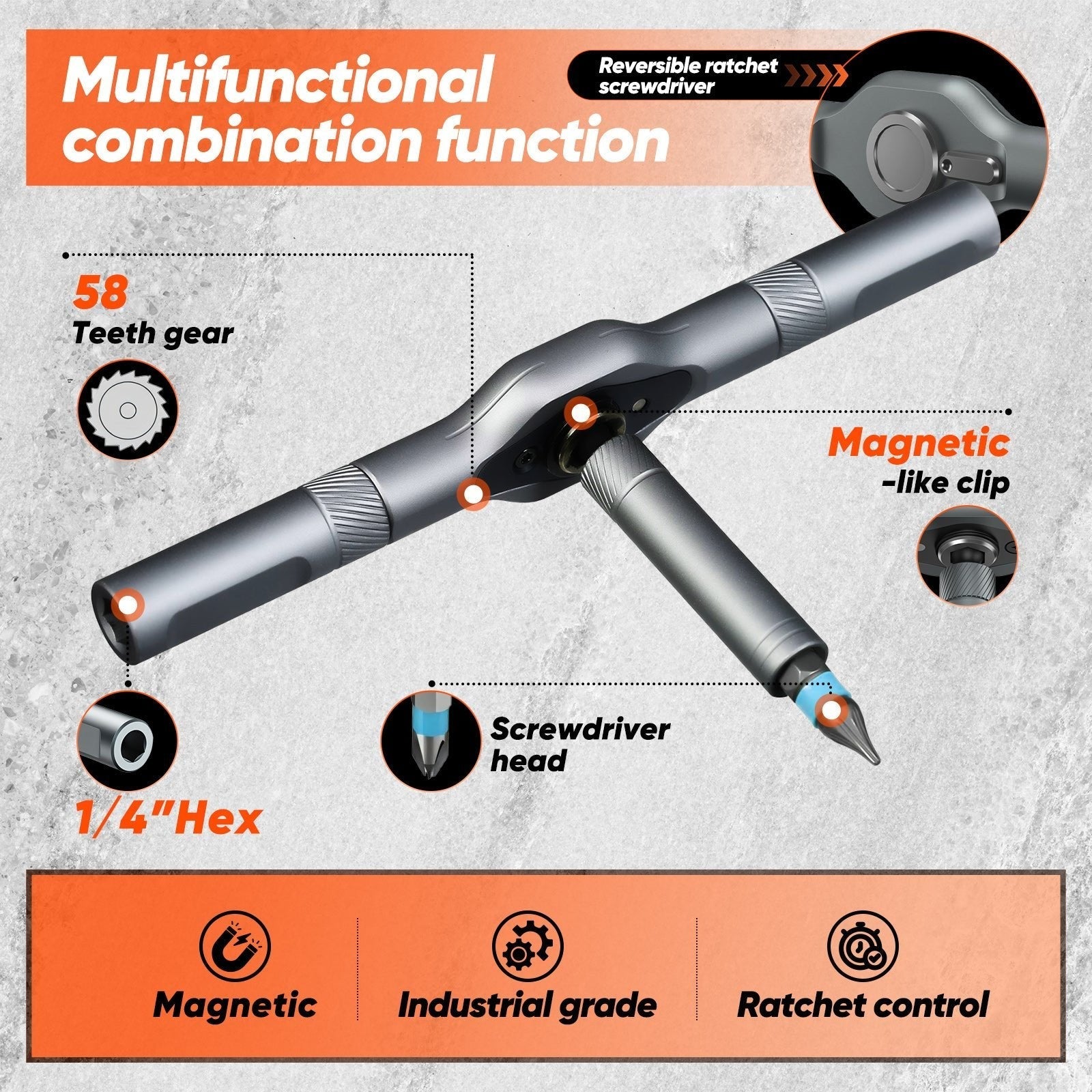 24 in 1 Magnetic Screwdriver Set - Chromium-Molybdenum Alloy Steel, view 17