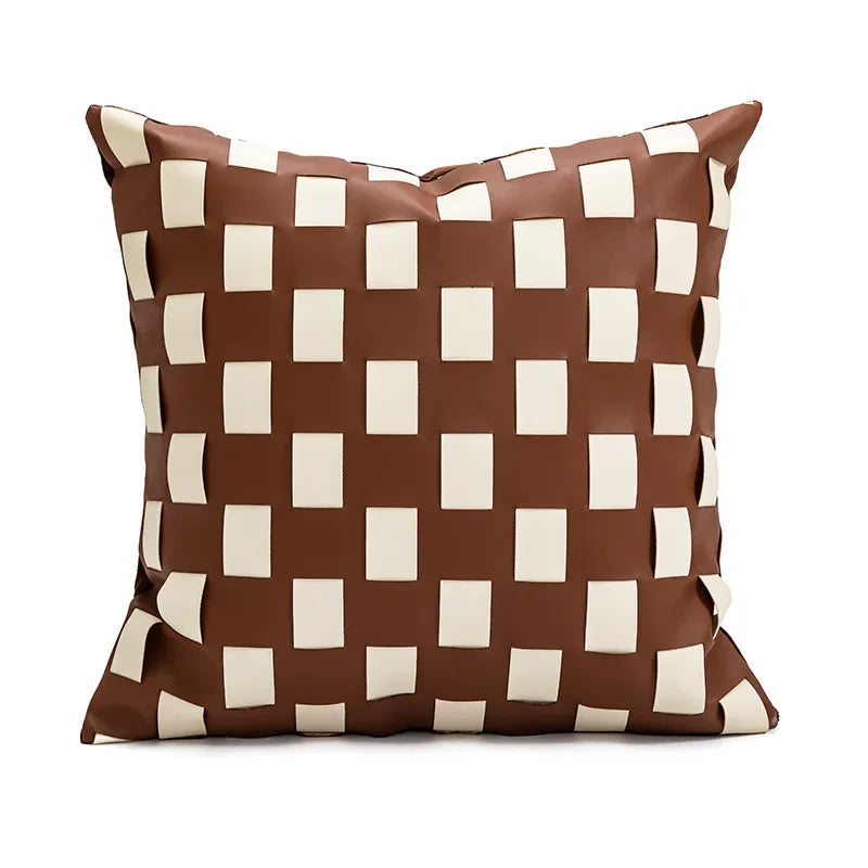 Hand-Woven Leather Cushion Cover Collection By Signor-Welvere