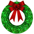 Handmade Christmas Wreath with 140 LEDs, 19.7-Inch Gold and Green
