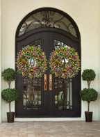 Handmade Floral Grapevine Wreath with Silk Buttercups