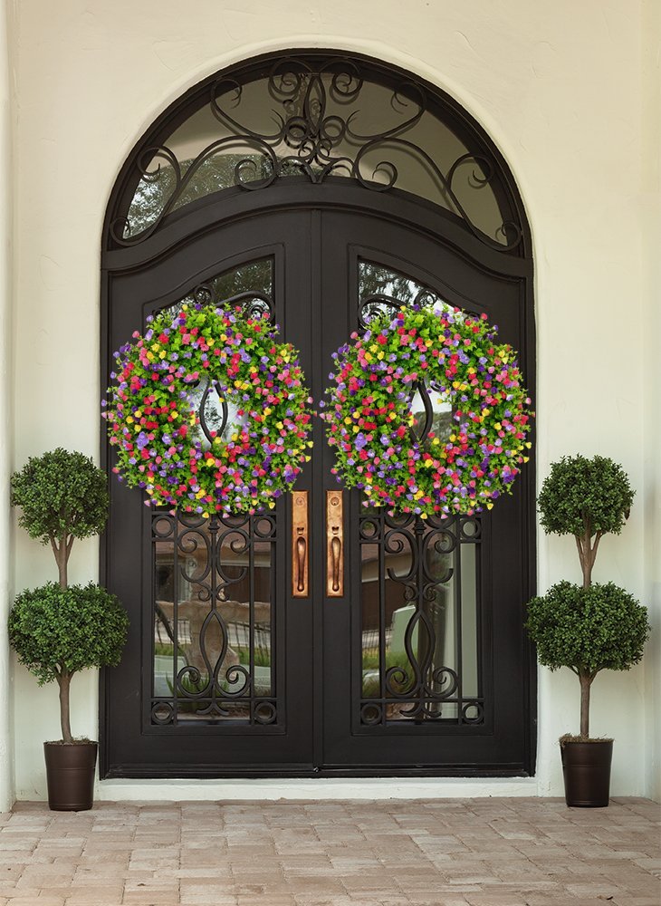 Handmade Floral Grapevine Wreath with Silk Buttercups
