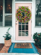 Handmade Floral Grapevine Wreath with Silk Buttercups