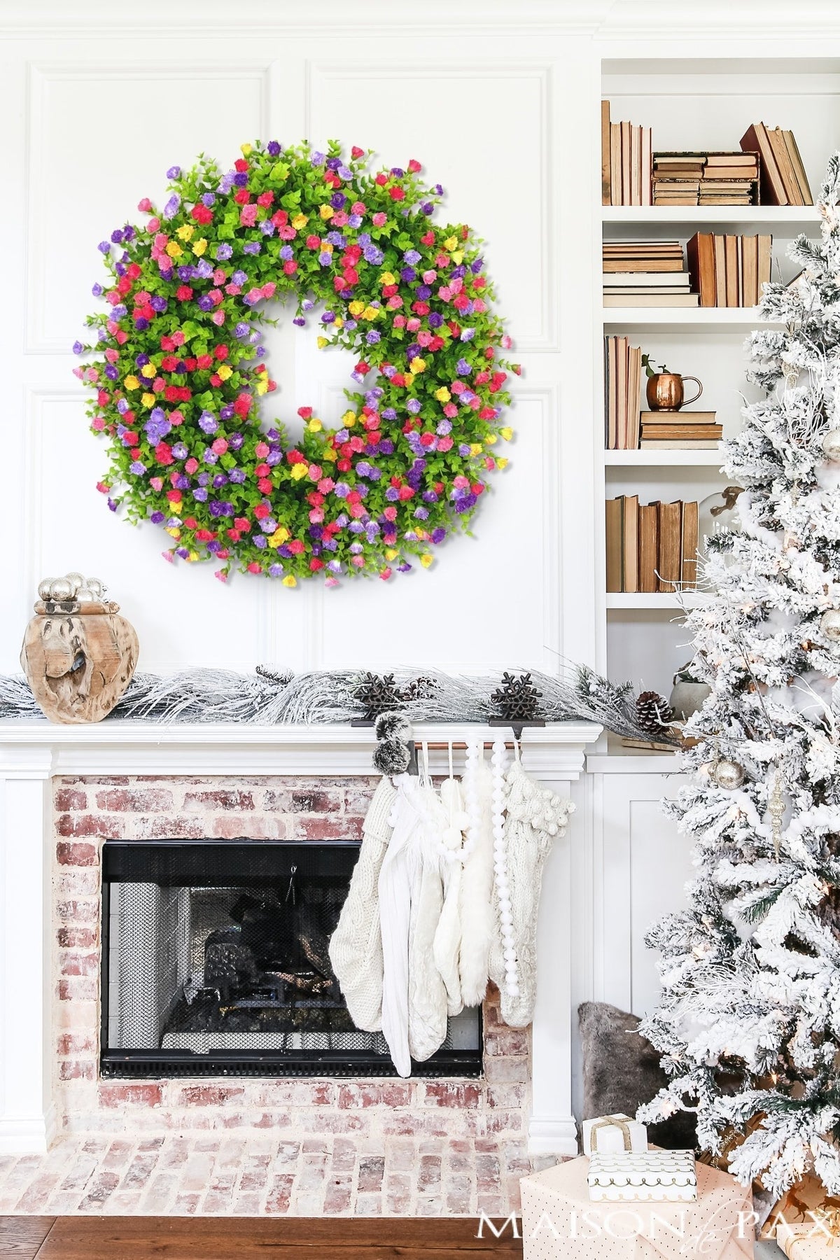 Handmade Floral Grapevine Wreath with Silk Buttercups