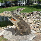 Handmade Resin Alligator Garden Statue, 19 cm
