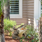 Handmade Resin Alligator Garden Statue, 19 cm