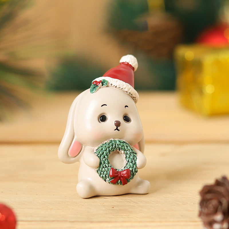 Handmade Resin Animal and Santa Christmas Ornaments