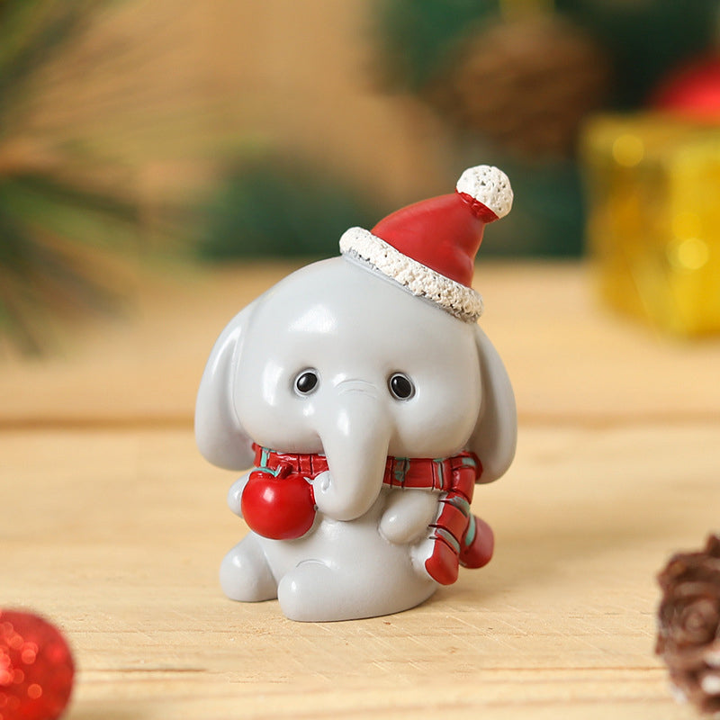 Handmade Resin Animal and Santa Christmas Ornaments