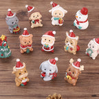 Handmade Resin Animal and Santa Christmas Ornaments