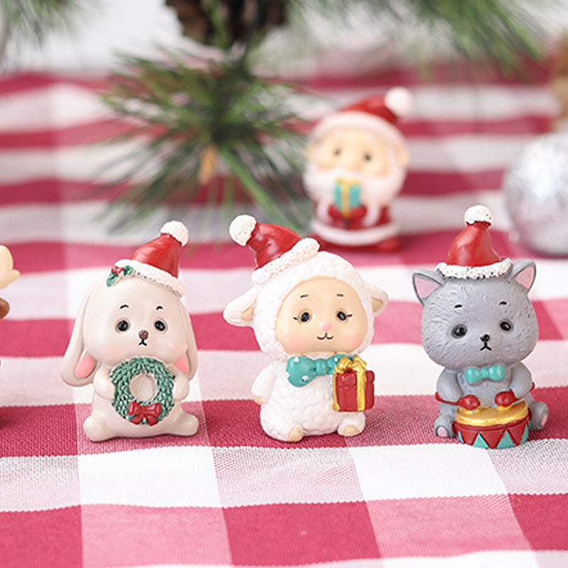 Handmade Resin Animal and Santa Christmas Ornaments