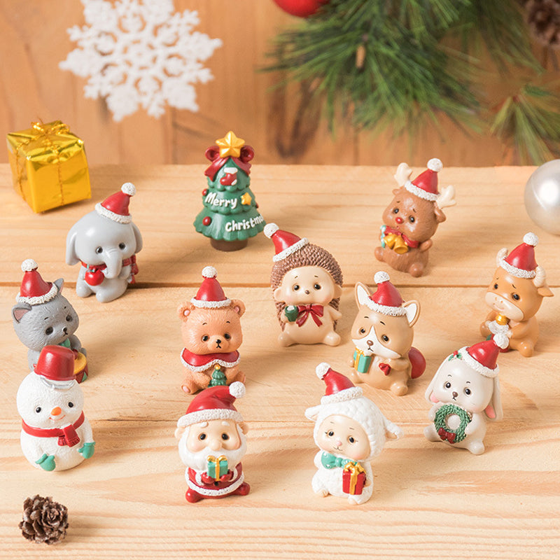 Handmade Resin Animal and Santa Christmas Ornaments