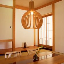 Handmade Wooden Pendant Lamp for Home - Solid Wood, E27 Bulb Compatible, view 9