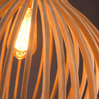 Handmade Wooden Pendant Lamp for Home - Solid Wood, E27 Bulb Compatible, view 10