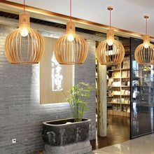 Handmade Wooden Pendant Lamp for Home - Solid Wood, E27 Bulb Compatible, view 5