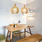 Handmade Wooden Pendant Lamp for Home - Solid Wood, E27 Bulb Compatible, view 12