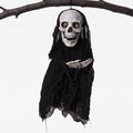 Hanging Halloween Skeleton Decoration with Glowing Eyes 33cm