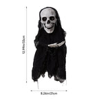 Hanging Halloween Skeleton Decoration with Glowing Eyes 33cm