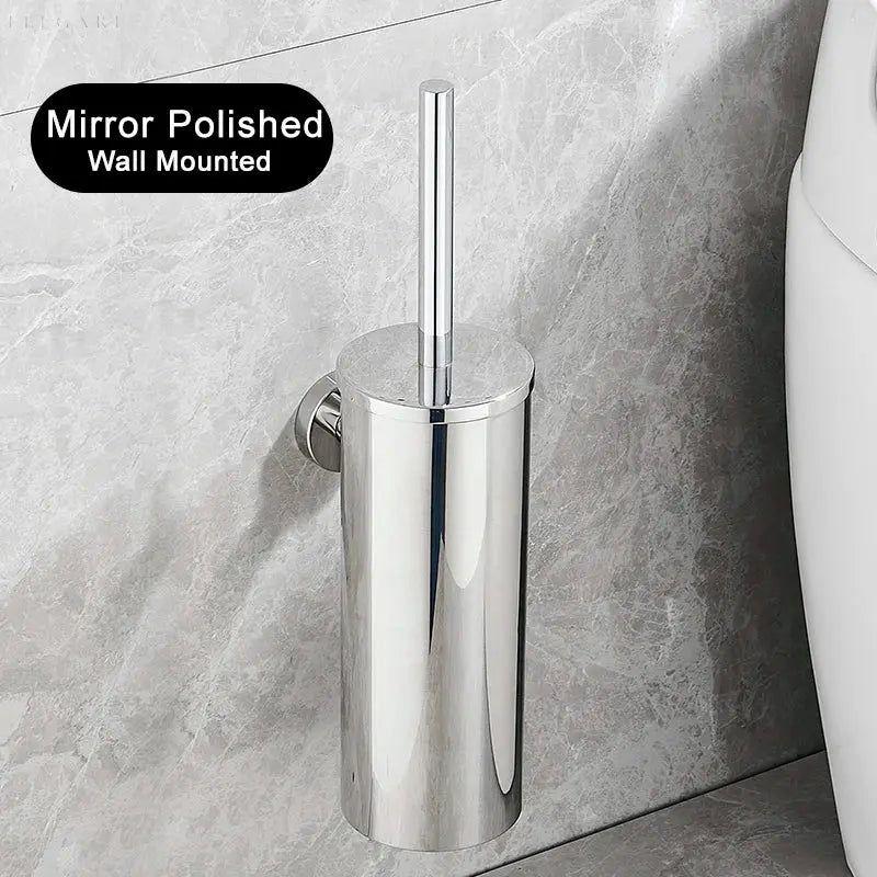 Hanging Stainless Steel Toilet Brush and Holder