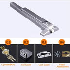 Door Push Bar with Exterior Lever for Exit Doors - Stainless Steel, view 2