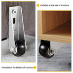 Low-Profile Side-Mount Caster Wheels for Furniture - 4 cm, 55 lbs Capacity, view 6