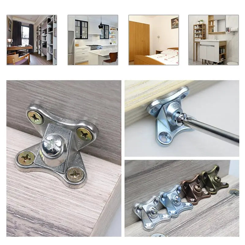 Detachable Corner Connector Set for Furniture - Zinc Alloy, 10 Piece, 35 x 22 mm, view 4