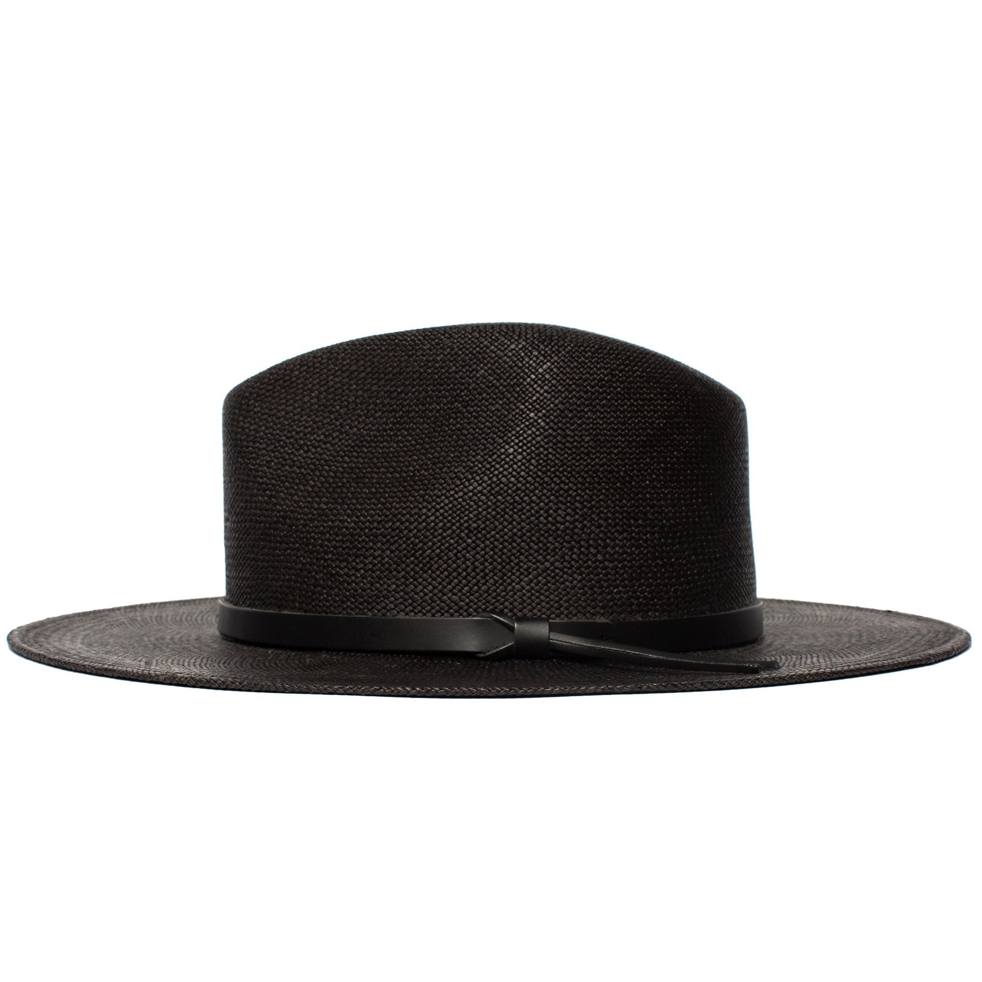 Summer Straw Fedora Hat for Men - Black, 100% Toquilla, Upf-50 Sun Protection, view 14