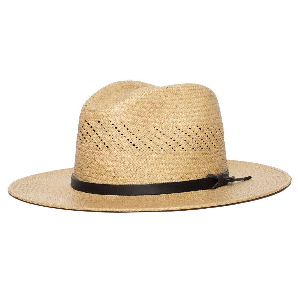 Summer Straw Fedora Hat for Men - Black, 100% Toquilla, Upf-50 Sun Protection, view 15