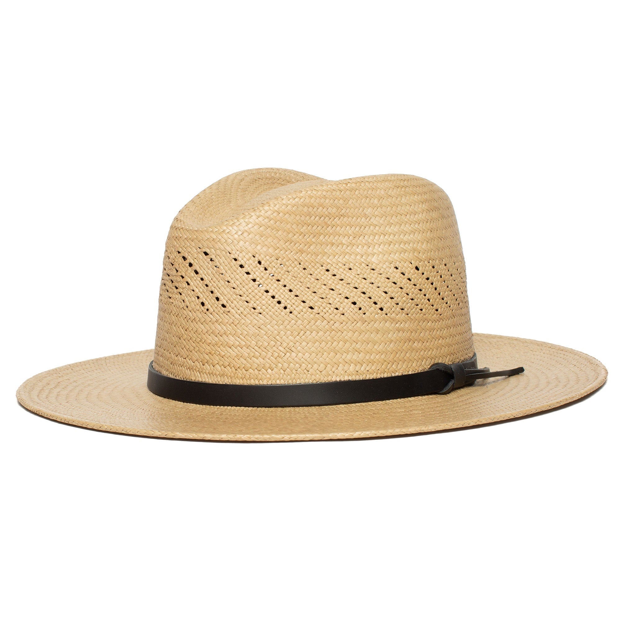 Summer Straw Fedora Hat for Men - Black, 100% Toquilla, Upf-50 Sun Protection, view 15
