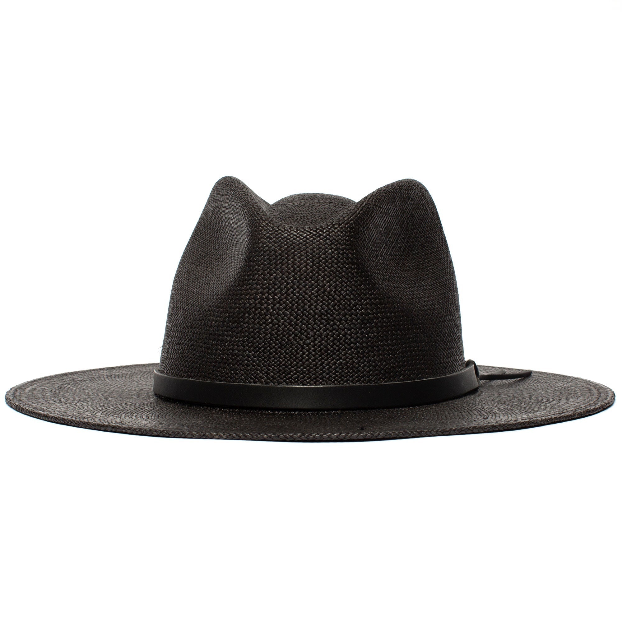 Summer Straw Fedora Hat for Men - Black, 100% Toquilla, Upf-50 Sun Protection, view 2