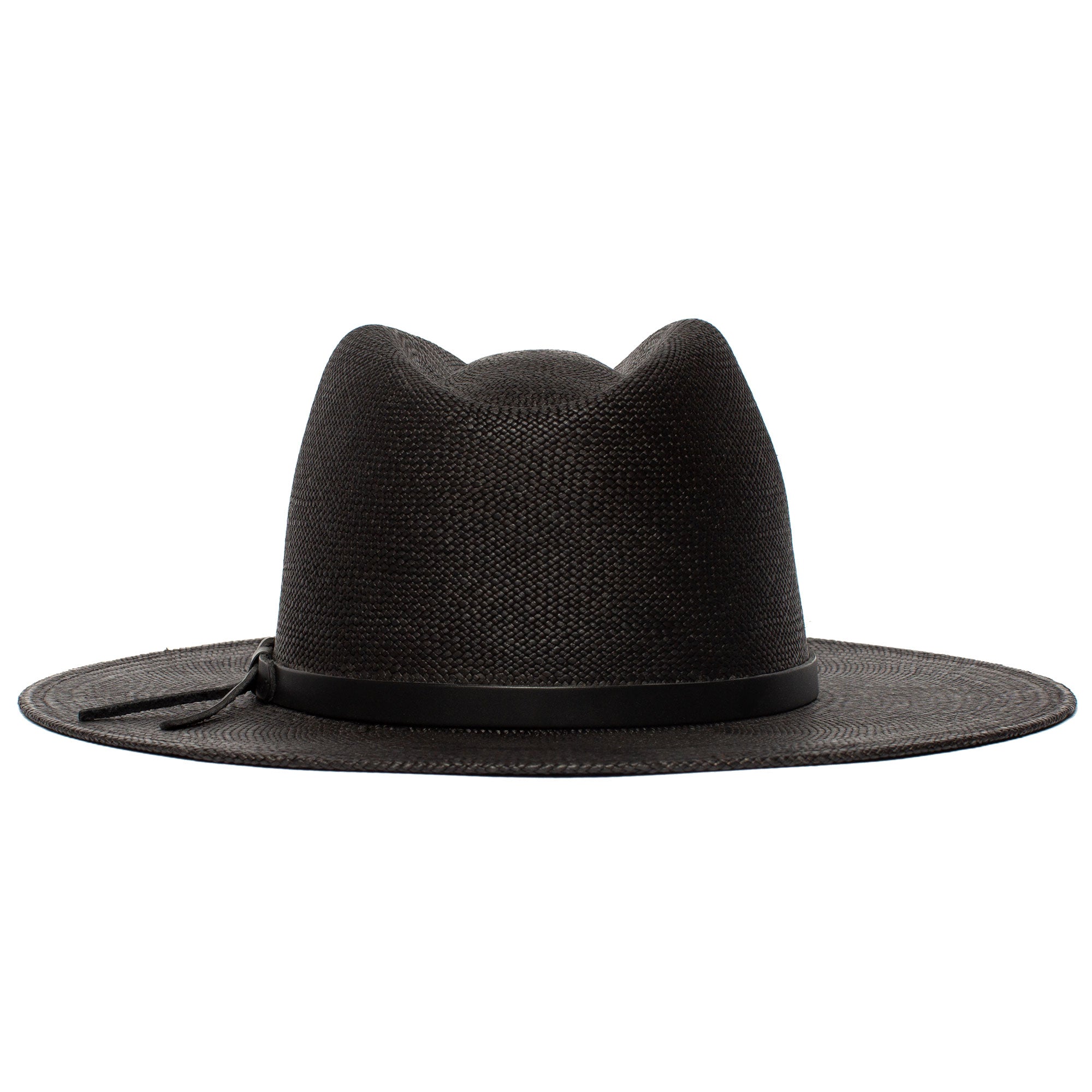 Summer Straw Fedora Hat for Men - Black, 100% Toquilla, Upf-50 Sun Protection, view 3
