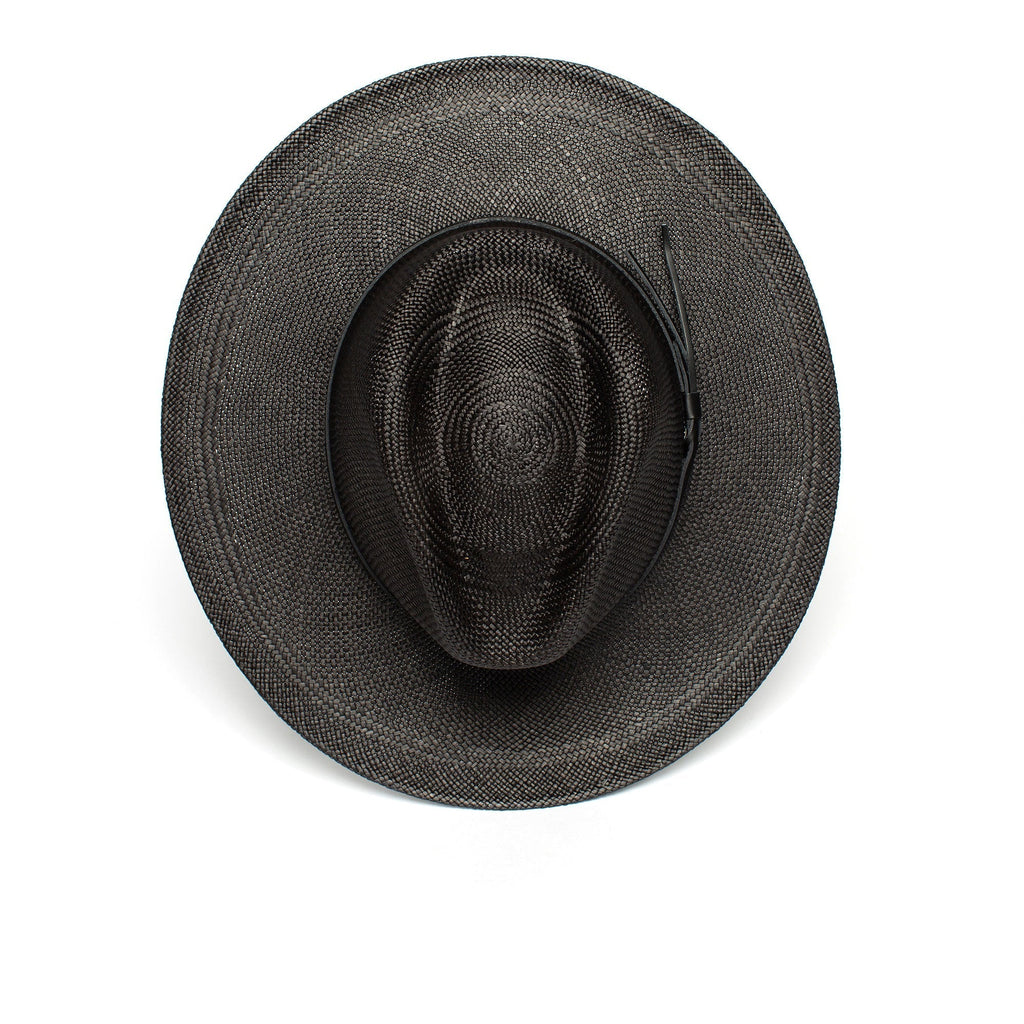 Summer Straw Fedora Hat for Men - Black, 100% Toquilla, Upf-50 Sun Protection, view 4