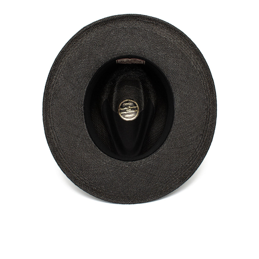 Summer Straw Fedora Hat for Men - Black, 100% Toquilla, Upf-50 Sun Protection, view 5