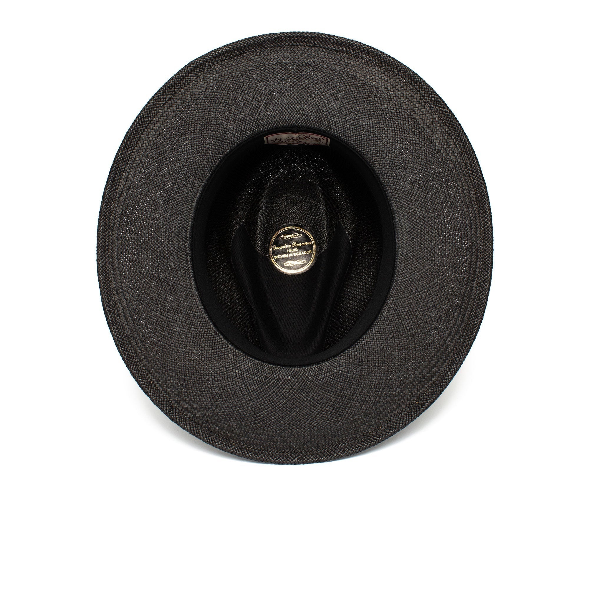 Summer Straw Fedora Hat for Men - Black, 100% Toquilla, Upf-50 Sun Protection, view 5