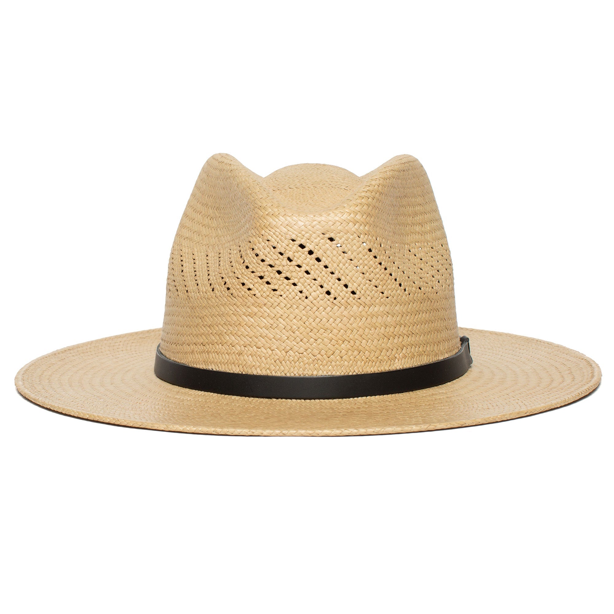 Summer Straw Fedora Hat for Men - Black, 100% Toquilla, Upf-50 Sun Protection, view 6